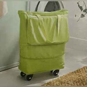 Travel Garment Bag with Wheels - Lime green